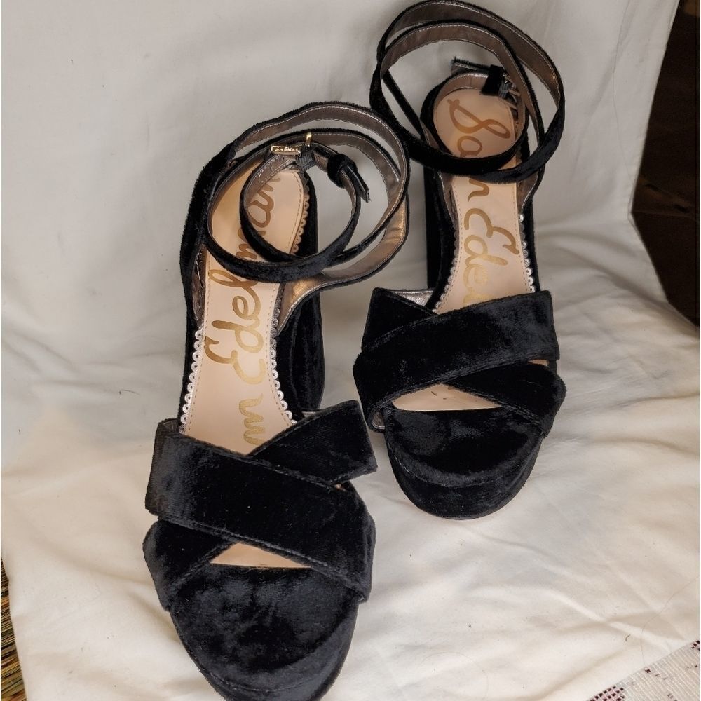 Sam EdelmanMara Suede black Platform Sandal - Picture 6 of 12